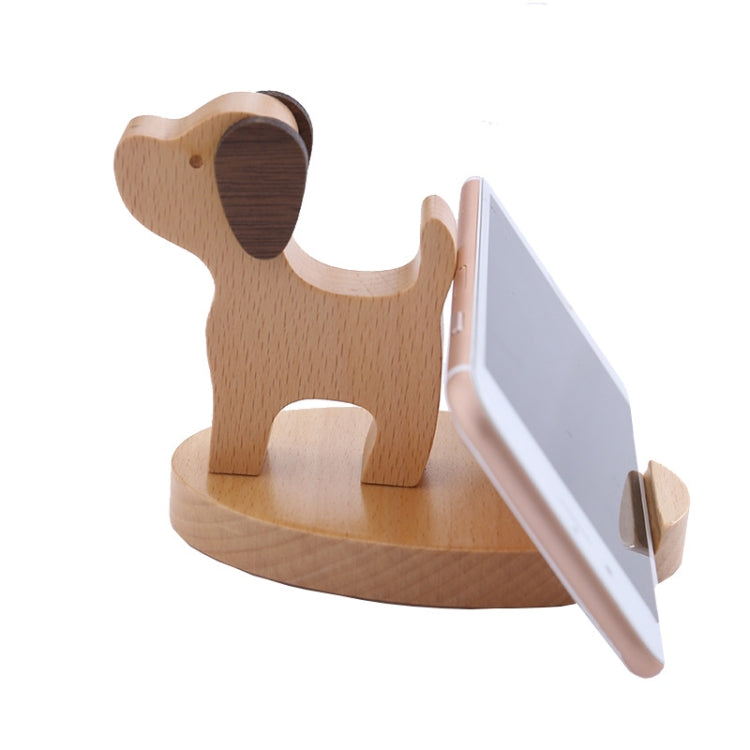 Wooden Mobile Phone Bracket Beech Lazy Mobile Phone Holder,Style: Puppy - Desktop Holder by PMC TechLife | Online Shopping South Africa | PMC TechLife