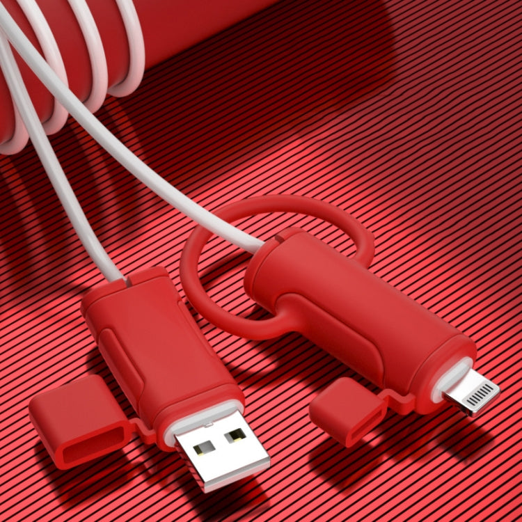 3 PCS Soft Washable Data Cable Silicone Case For Apple, Spec: 8 Pin (Red) - Cable Organizer by PMC TechLife | Online Shopping South Africa | PMC TechLife | Buy Now Pay Later Mobicred
