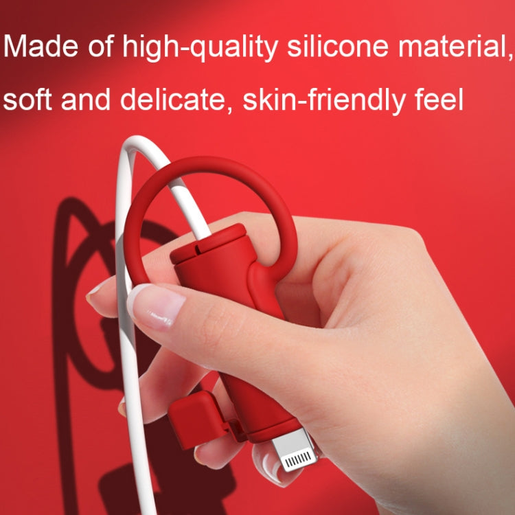 3 PCS Soft Washable Data Cable Silicone Case For Apple, Spec: Type-C (Red) - Cable Organizer by PMC TechLife | Online Shopping South Africa | PMC TechLife