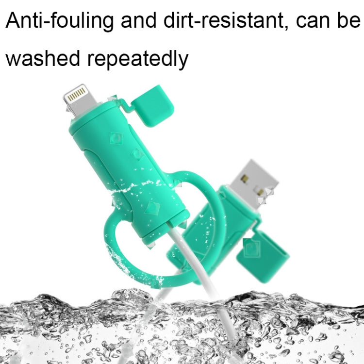 3 PCS Soft Washable Data Cable Silicone Case For Apple, Spec: USB (White) - Cable Organizer by PMC TechLife | Online Shopping South Africa | PMC TechLife