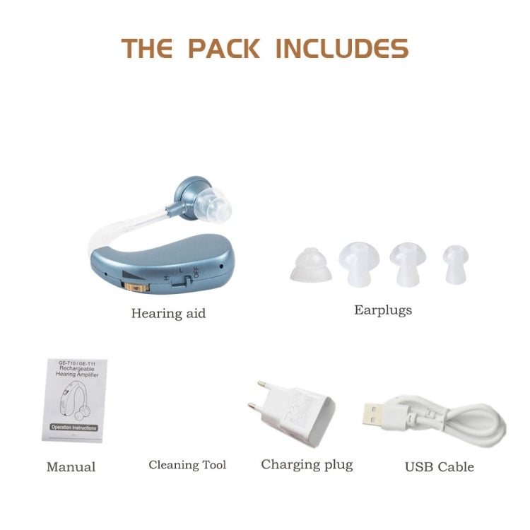 Hearing Aid Audiphones Sound Amplifier US Plug(Blue) - Hearing Aids by PMC TechLife | Online Shopping South Africa | PMC TechLife