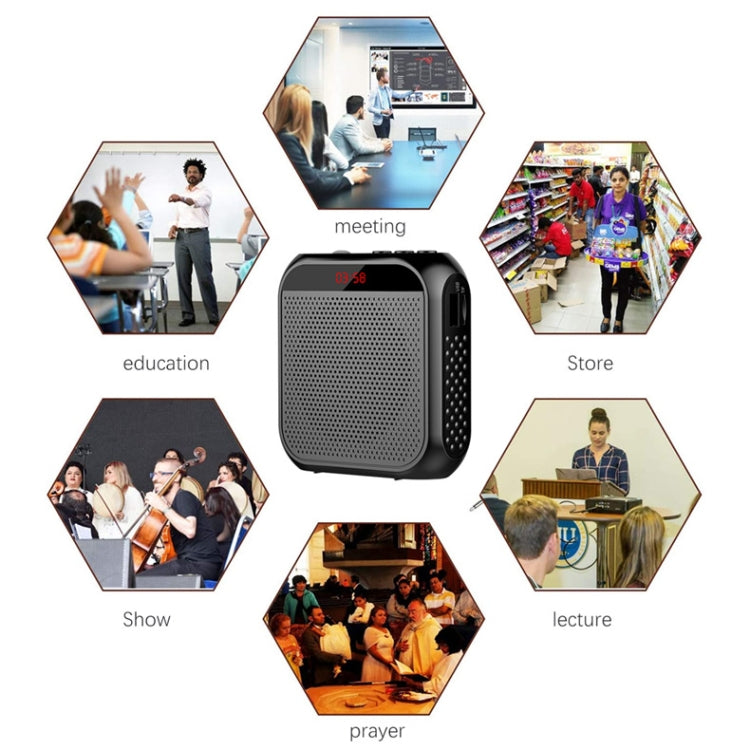 S17 Mini Portable Tour Guide Teaching Loudspeaker with Screen Display(Bright White) - Loudspeaker by PMC TechLife | Online Shopping South Africa | PMC TechLife | Buy Now Pay Later Mobicred