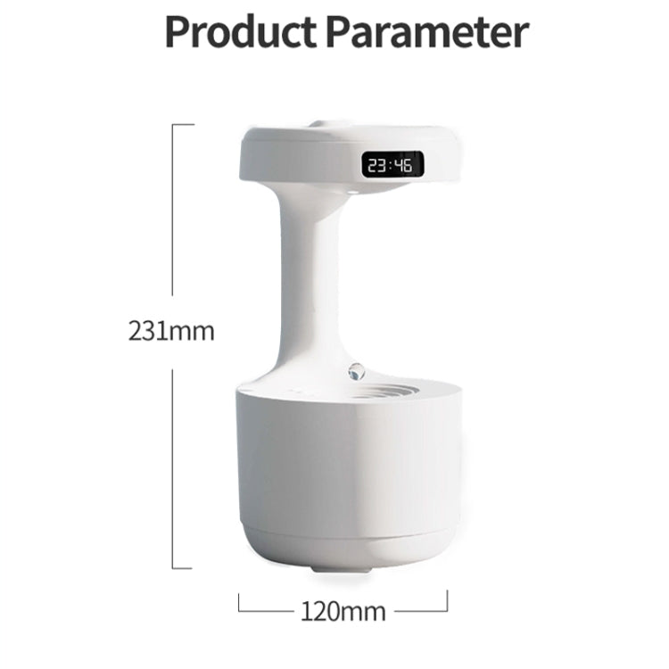 W1 LED Smart Display Anti-Gravity Water Drop Humidifier(White) - free shipping - PMC TechLife - Order now!