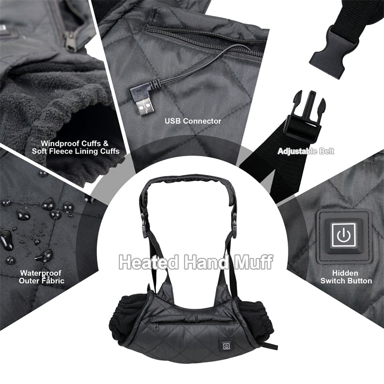 Outdoor Camping USB Heated Smart Warm Handbag(Gray) - free shipping - PMC TechLife - Order now!