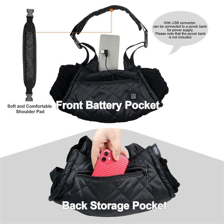 Outdoor Camping USB Heated Smart Warm Handbag(Gray) - free shipping - PMC TechLife - Order now!