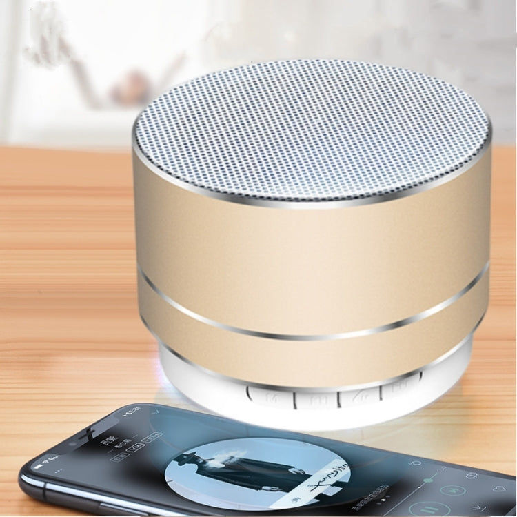 A10 Mini Metal Wireless Bluetooth Speaker(Golden) - Mini Speaker by PMC TechLife | Online Shopping South Africa | PMC TechLife | Buy Now Pay Later Mobicred