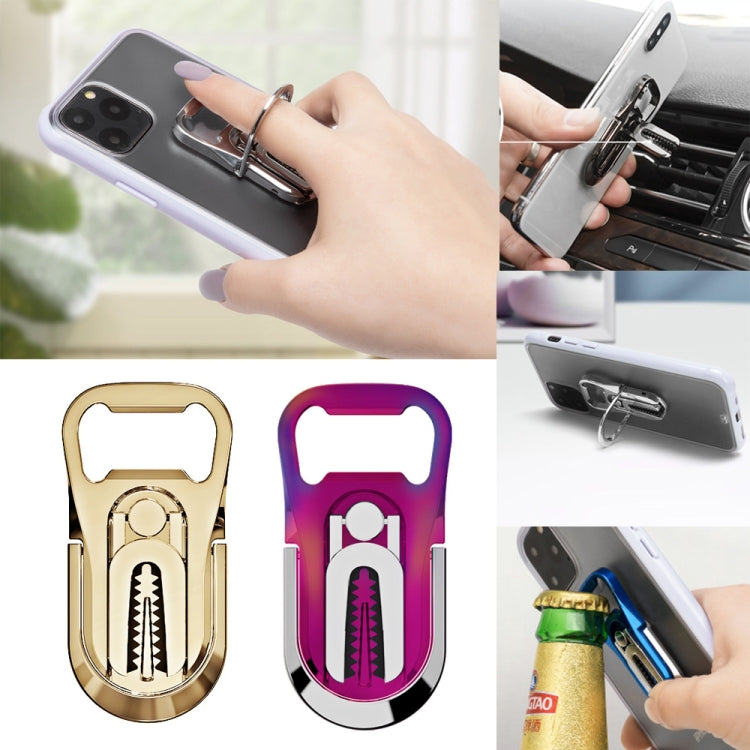 Multifunction Car Air Vent Phone Holder Finger Ring Phone Bracket Bottle Opener(Red) - free shipping - PMC TechLife - Order now!
