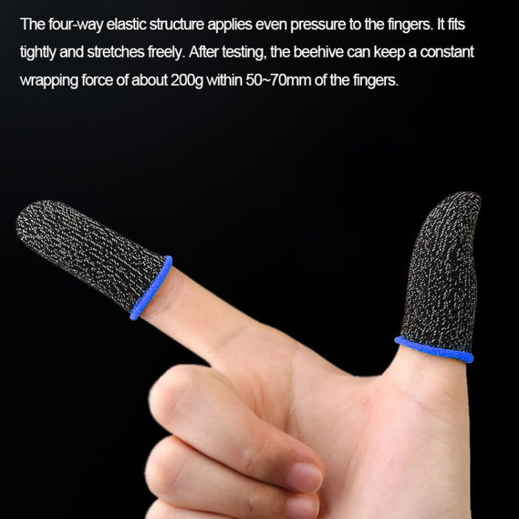 15 Pairs  18 Needles Gaming Finger Glove Anti-sweat and Non-slip Glove,Color: Silver Fibre Blue Trim - Gaming Finger Sleeves by PMC TechLife | Online Shopping South Africa | PMC TechLife | Buy Now Pay Later Mobicred