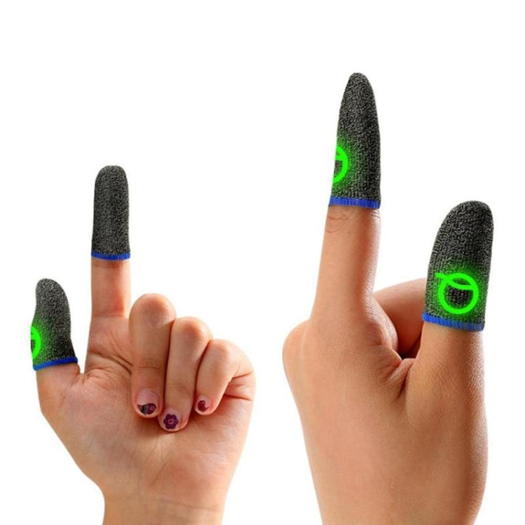 3 Pairs Gaming Finger Sleeve Breathable Luminous Fingertips,Color: Silver Fiber Yellow - Gaming Finger Sleeves by PMC TechLife | Online Shopping South Africa | PMC TechLife