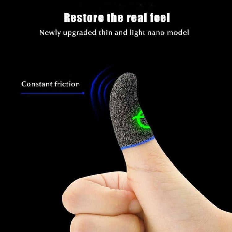 3 Pairs Gaming Finger Sleeve Breathable Luminous Fingertips,Color: Silver Fiber Yellow - Gaming Finger Sleeves by PMC TechLife | Online Shopping South Africa | PMC TechLife