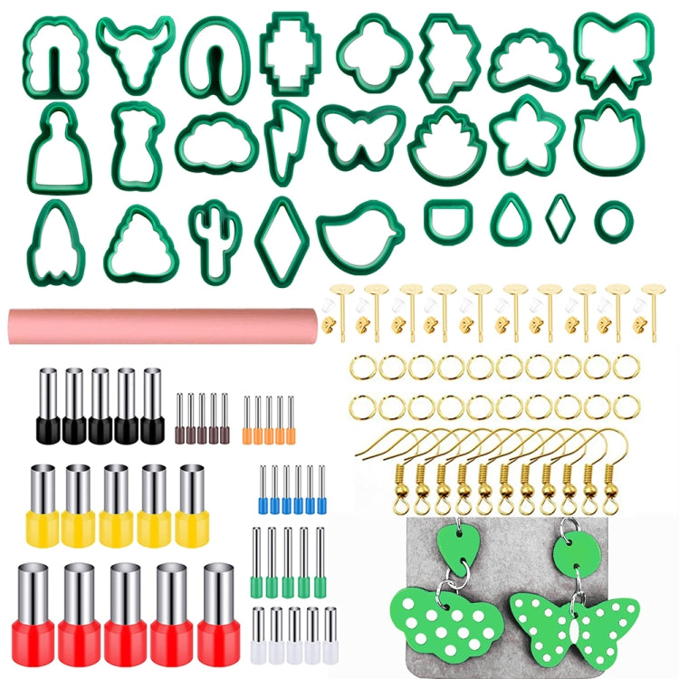 106-1 116 In 1 Clay Cutter Set DIY Clay Earring Mould Clay Earrings Making Tools(Dark Green) - free shipping - PMC TechLife - Order now!