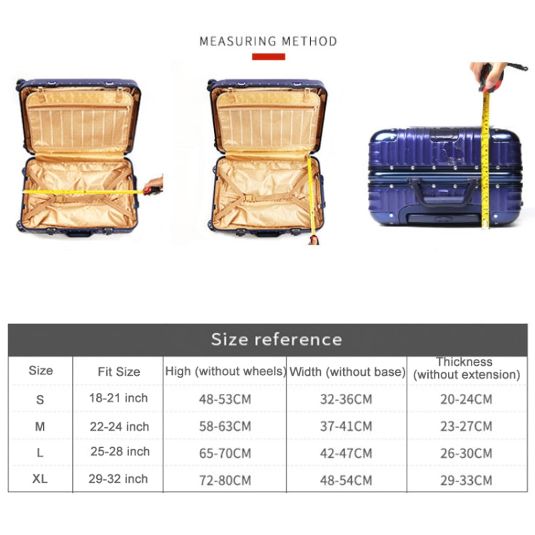 Thickened Wear-resistant Stretch Luggage Dust-proof Protective Cover, Size: M(Black) - free shipping - PMC TechLife - Order now!