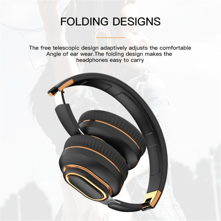 H7 Foldable Wireless Bluetooth Headset With Microphone Support TF Card, AUX(Brown-green) - Headset & Headphone by PMC TechLife | Online Shopping South Africa | PMC TechLife