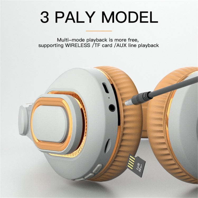 H7 Foldable Wireless Bluetooth Headset With Microphone Support TF Card, AUX(Brown-green) - Headset & Headphone by PMC TechLife | Online Shopping South Africa | PMC TechLife