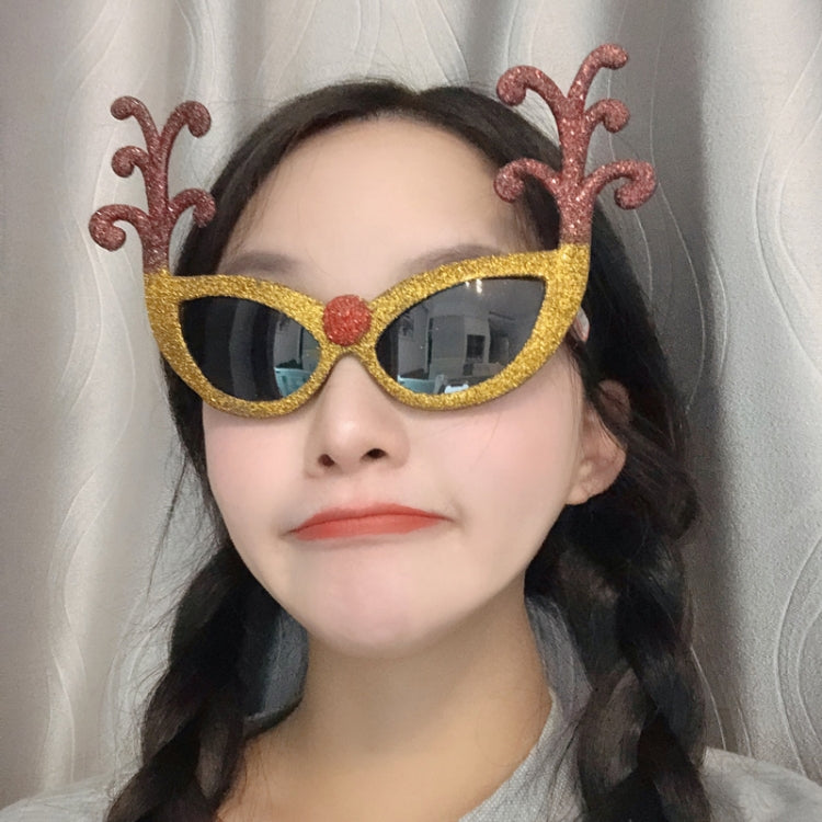 Christmas Weird Glasses Personalized Christmas Hair Clip, Color: Glitter Brown Deer Antlers - Christmas Wearable Decoration by PMC TechLife | Online Shopping South Africa | PMC TechLife | Buy Now Pay Later Mobicred