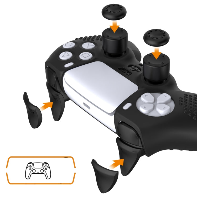 For PS5 Game Controller Joystick Cap Silicone Protective Cover Kit Dustproof Case(Black Polka Dots) - Cases by PMC TechLife | Online Shopping South Africa | PMC TechLife
