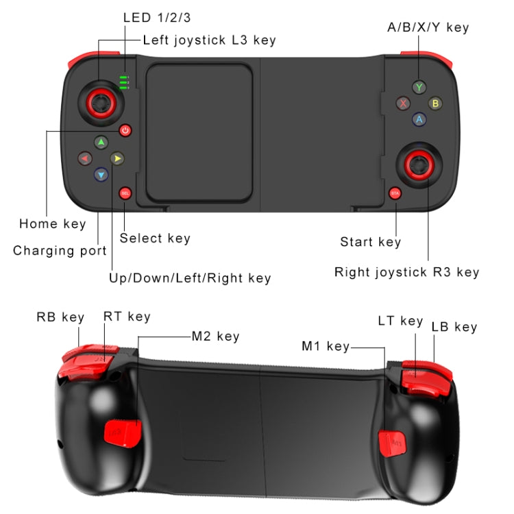 D3 Telescopic BT 5.0 Game Controller For IOS Android Mobile Phone(Blue Green) - Controller Gamepad by PMC TechLife | Online Shopping South Africa | PMC TechLife