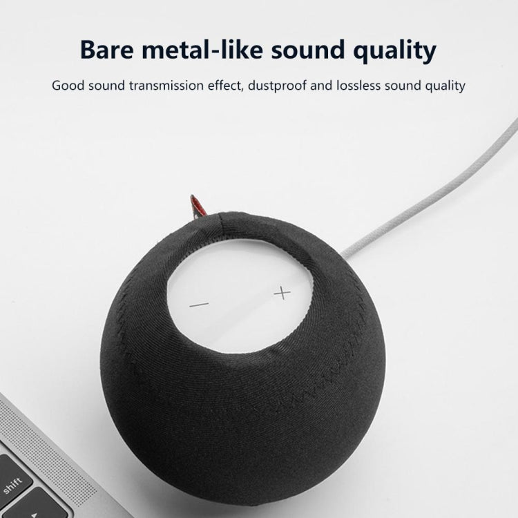 2 PCS For Homepod Mini Smart Speaker Dust Cover Stretch Cloth Audio Protection Cover(Light Gray) - Protective Case by PMC TechLife | Online Shopping South Africa | PMC TechLife