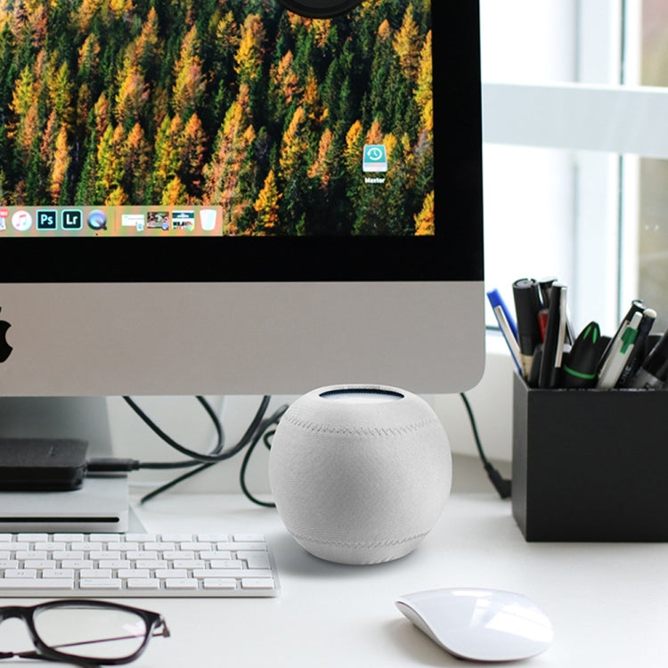 2 PCS For Homepod Mini Smart Speaker Dust Cover Stretch Cloth Audio Protection Cover(Light Gray) - Protective Case by PMC TechLife | Online Shopping South Africa | PMC TechLife