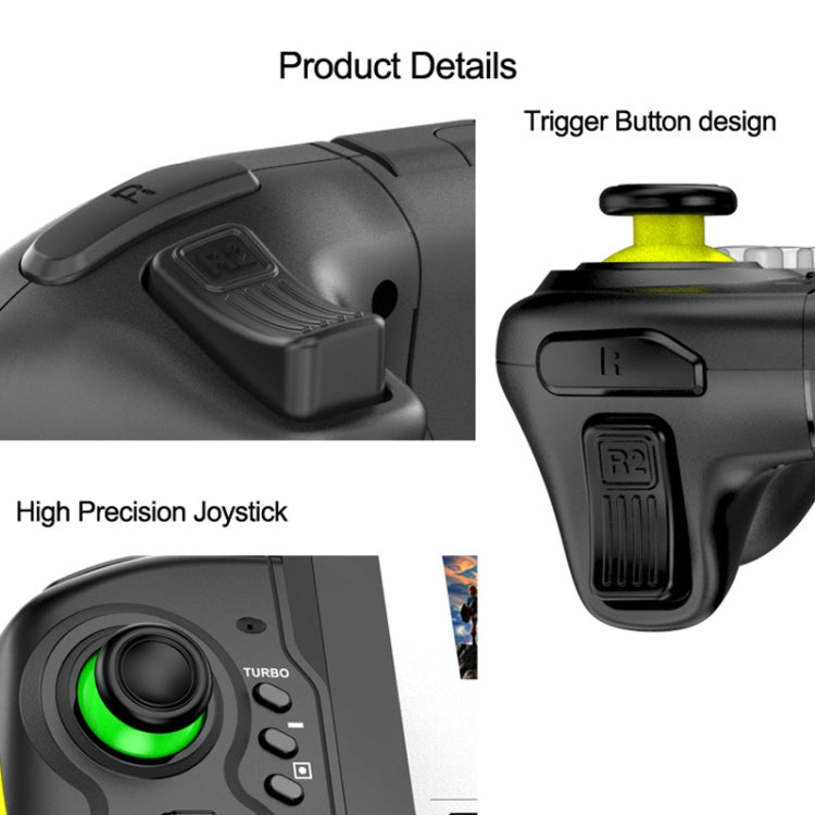 STK-7037 For Switch Game Controller with 6-axis Somatosensory Burst Function(Yellow Green) - Gamepads by PMC TechLife | Online Shopping South Africa | PMC TechLife