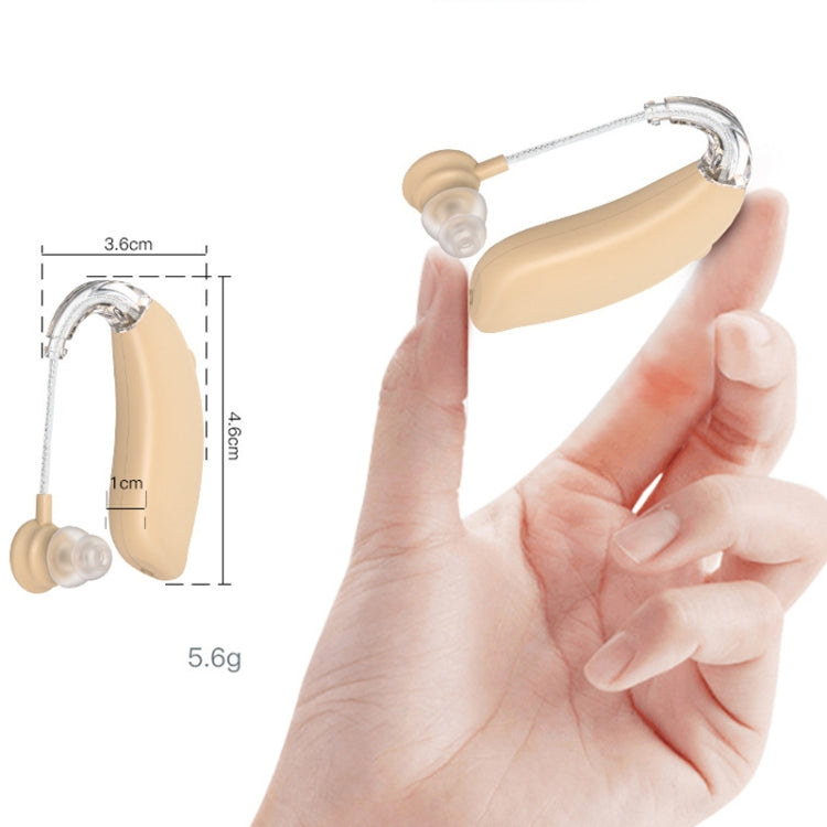 GM-301 Hearing Aid Rechargeable Sound Amplifier,Spec: With Charging Pod Skin Color+Black - Hearing Aids by PMC TechLife | Online Shopping South Africa | PMC TechLife