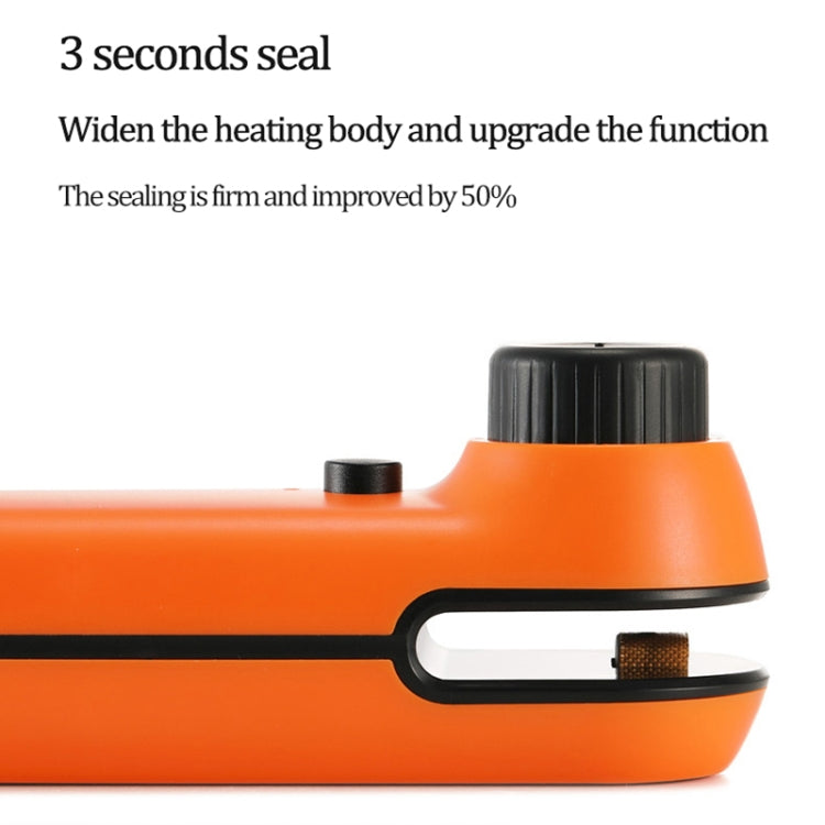 W-168 Knob Charging Sealing/Opening Machine Mini Snack Moisture Sealer(Orange) - free shipping - PMC TechLife - Order now!