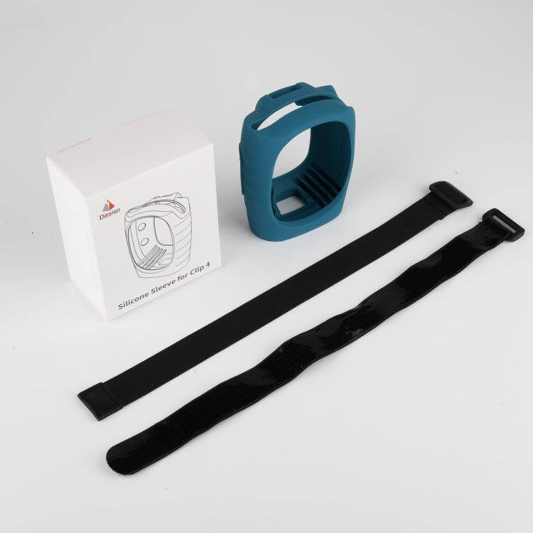 For JBL Clip 4 Bluetooth Speaker Silicone Case Protective Cover With Straps(Blue) - Protective Case by PMC TechLife | Online Shopping South Africa | PMC TechLife