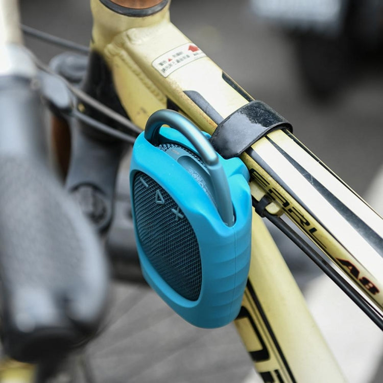 For JBL Clip 4 Bluetooth Speaker Silicone Case Protective Cover With Straps(Blue) - Protective Case by PMC TechLife | Online Shopping South Africa | PMC TechLife