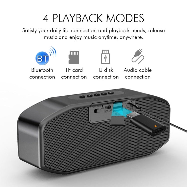 M5 Portable 6D Surround Sound Digital Display Bluetooth Speaker(Black) - Desktop Speaker by PMC TechLife | Online Shopping South Africa | PMC TechLife