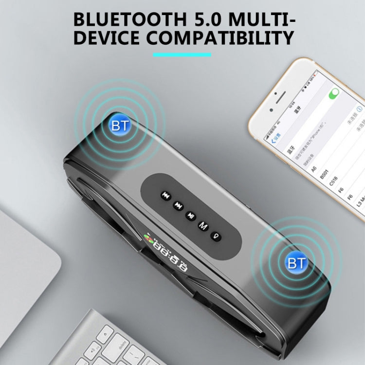 M5 Portable 6D Surround Sound Digital Display Bluetooth Speaker(Black) - Desktop Speaker by PMC TechLife | Online Shopping South Africa | PMC TechLife