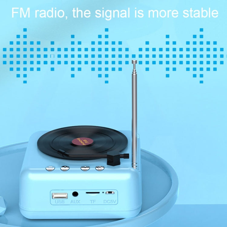 Manovo H3 Macaron Vinyl Record Player Bluetooth Speaker Retro Radio Stereo(Pink) - Mini Speaker by Manovo | Online Shopping South Africa | PMC TechLife | Buy Now Pay Later Mobicred