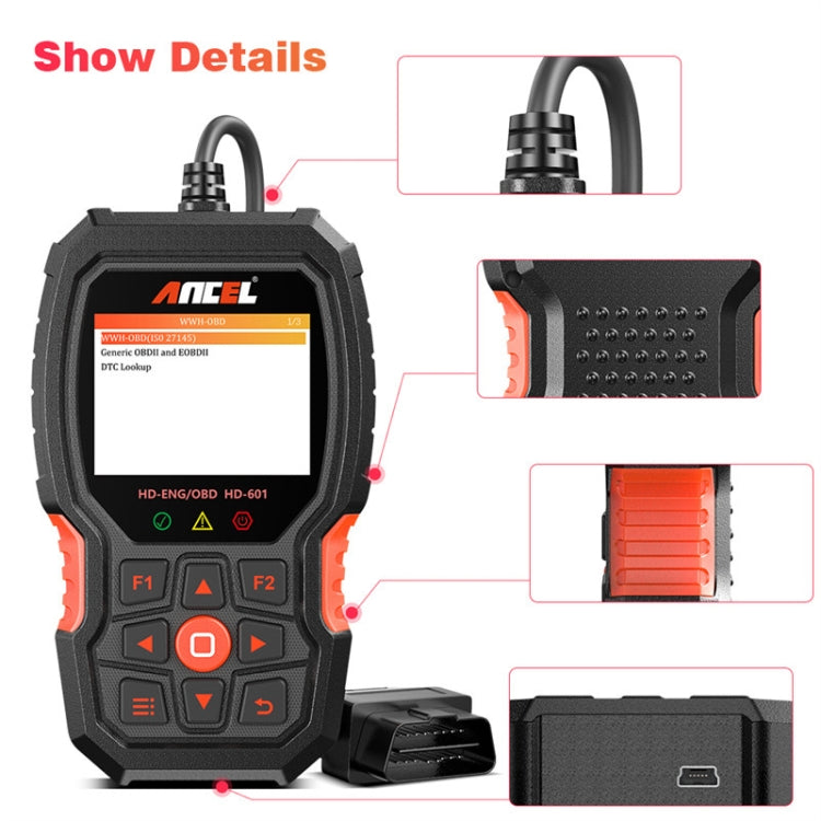 ANCEL HD601 24V Diesel Engine Detector Heavy Truck Diagnostic Scanner - free shipping - PMC TechLife - Order now!