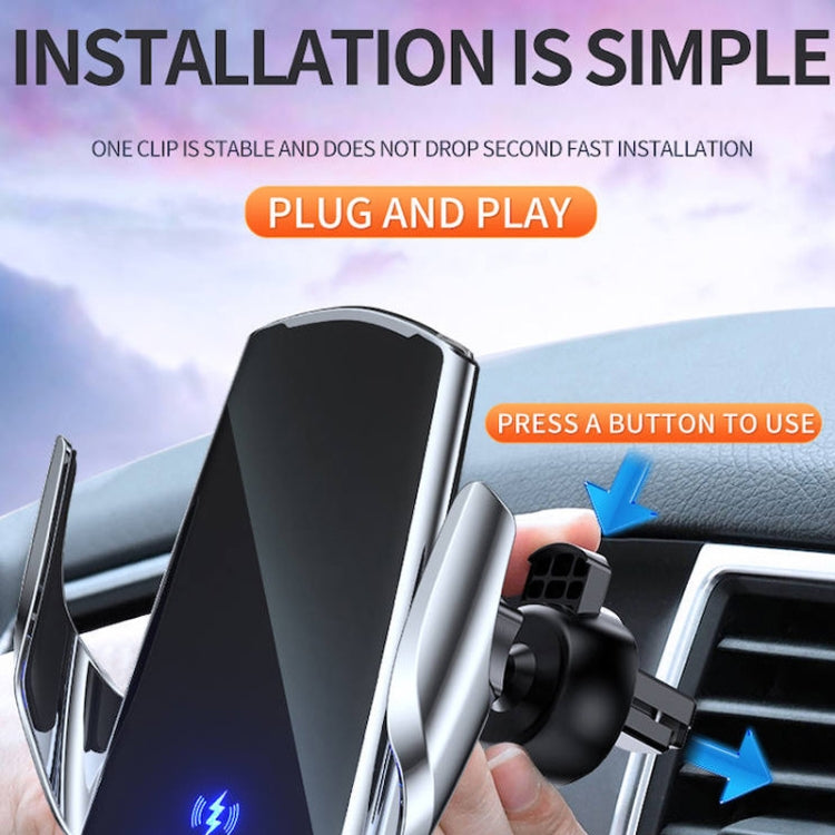 Q3 Infrared Induction Magnetic Car Wireless Charging Phone Bracket with Micro USB + 8 Pin + Type-C / USB-C Magnetic Connector(Blue) - free shipping - PMC TechLife - Order now!