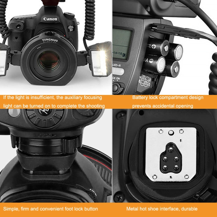 For Canon TTL Oral Insect Insect Teeth Ring Light YONGNUO YN24EX Macro Ring Flash Speedlite(Black) - free shipping - PMC TechLife - Order now!