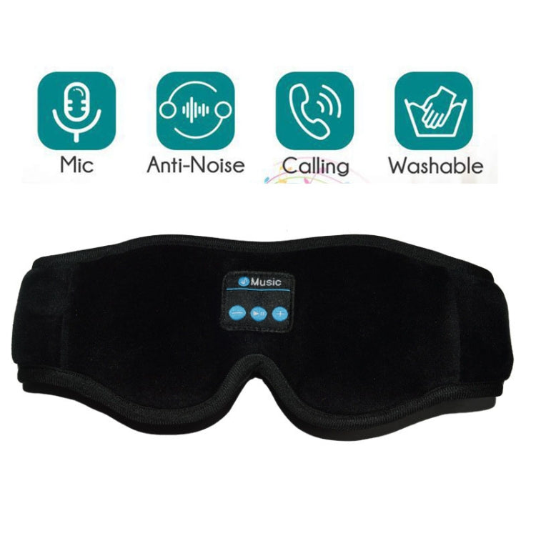 Bluetooth5.0 Sleep Eye Mask 3D Wireless Music Sleep Headphones(Black) - Eye Masks by PMC TechLife | Online Shopping South Africa | PMC TechLife
