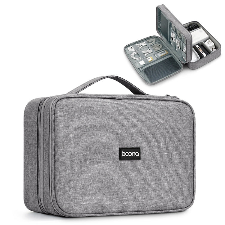 Baona Multifunctional Earphone Data Cable Digital Storage Bag, Spec: XL (Gray) - Digital Storage Bag by Baona | Online Shopping South Africa | PMC TechLife | Buy Now Pay Later Mobicred