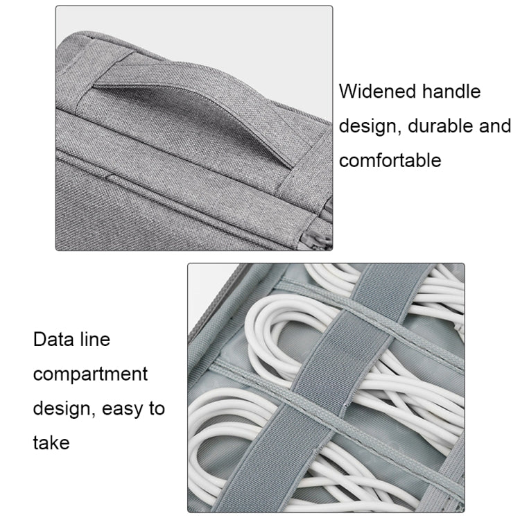 Baona Multifunctional Earphone Data Cable Digital Storage Bag, Spec: XL (Gray) - Digital Storage Bag by Baona | Online Shopping South Africa | PMC TechLife | Buy Now Pay Later Mobicred