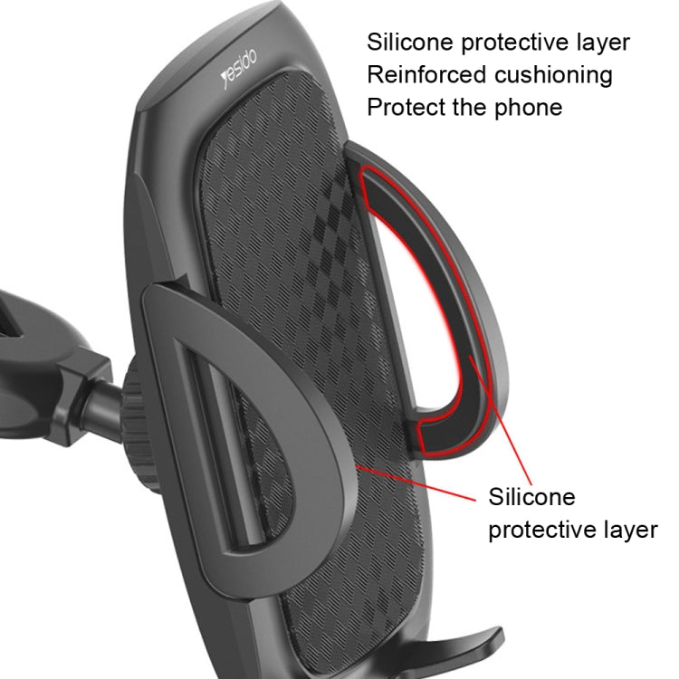 Yesido C111 Double Pole Rotating Telescopic Arm Car Bracket(Black) - free shipping - PMC TechLife - Order now!