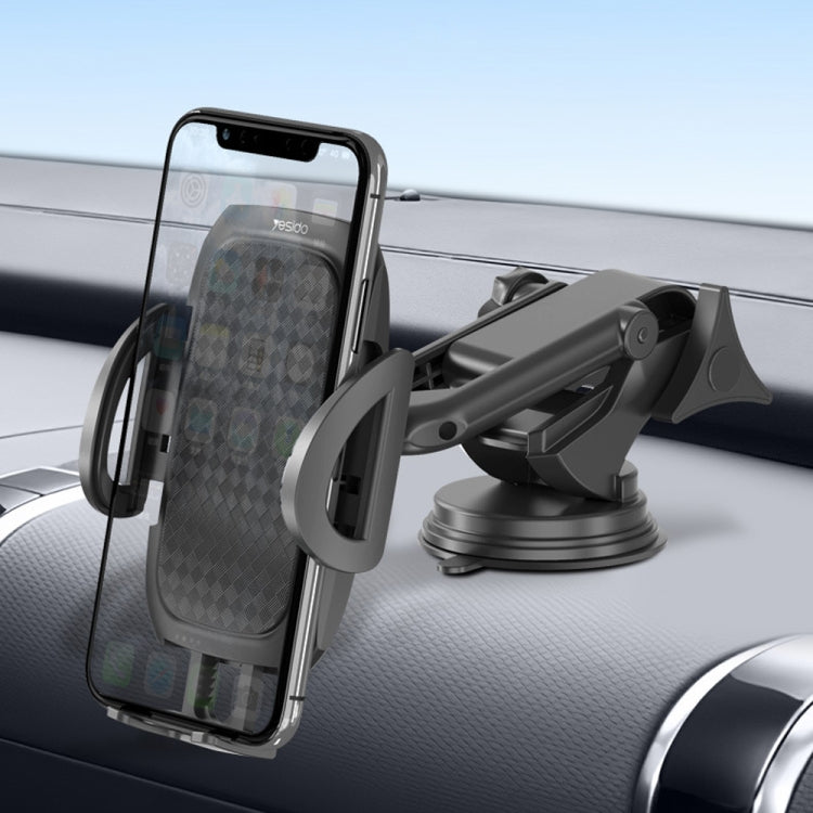 Yesido C111 Double Pole Rotating Telescopic Arm Car Bracket(Black) - free shipping - PMC TechLife - Order now!