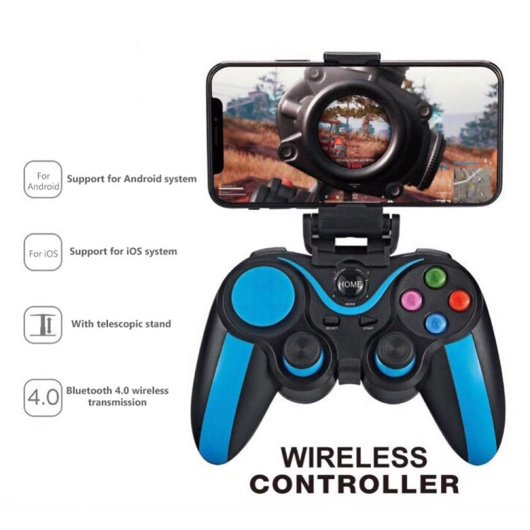 VR SHINECON S9 For Android/iOS Phones Wireless Bluetooth Direct Play Game Handle With Holder(Blue Black) - free shipping - PMC TechLife - Order now!