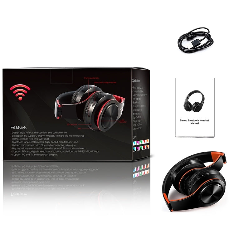 LPT660 Bluetooth Wireless Headset HIFI Stereo Sports Headphones(Black+Rose Gold) - Headset & Headphone by PMC TechLife | Online Shopping South Africa | PMC TechLife