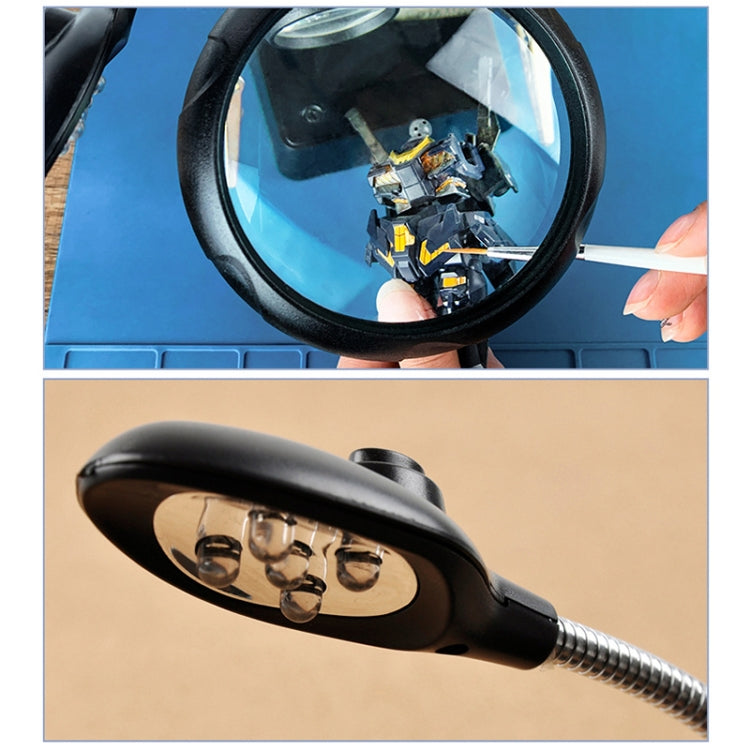 16129-C 2.5X/7.5X/10X LED Lighting Auxiliary Bracket Maintenance Magnifier(EU Plug) - Others by PMC TechLife | Online Shopping South Africa | PMC TechLife