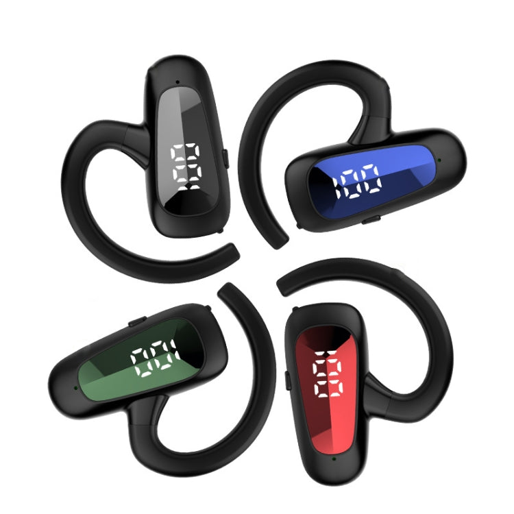 Bone Conduction Concepts Digital Display Stereo Bluetooth Earphones, Style: Single Ear(Red) - Bluetooth Earphone by PMC TechLife | Online Shopping South Africa | PMC TechLife