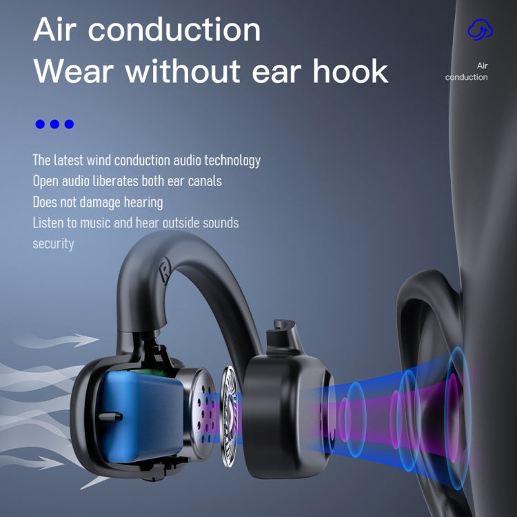 Bone Conduction Concepts Digital Display Stereo Bluetooth Earphones, Style: Single Ear(Green) - Bluetooth Earphone by PMC TechLife | Online Shopping South Africa | PMC TechLife