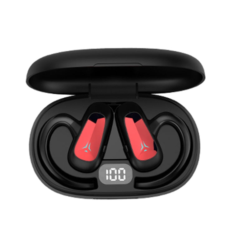 Bone Conduction Concepts Digital Display Stereo Bluetooth Earphones, Style: Dual Ears With Charging Warehouse(Red) - Bluetooth Earphone by PMC TechLife | Online Shopping South Africa | PMC TechLife