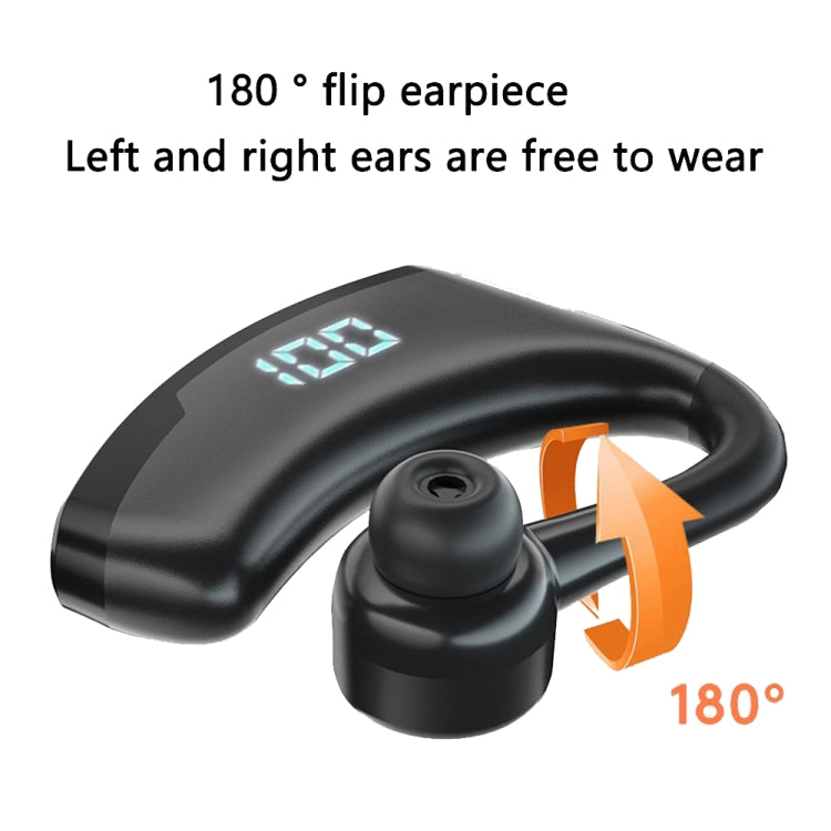V19S Wireless Bluetooth Headset Digital Display With Charging Bin Mobile Power Function(Black) - Bluetooth Earphone by PMC TechLife | Online Shopping South Africa | PMC TechLife