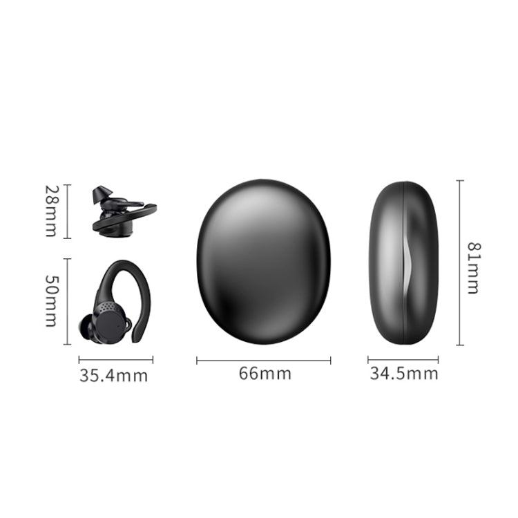 AX9 Noise Reduction Digital Display With Charging Bin Bluetooth Headset(Black) - Bluetooth Earphone by PMC TechLife | Online Shopping South Africa | PMC TechLife