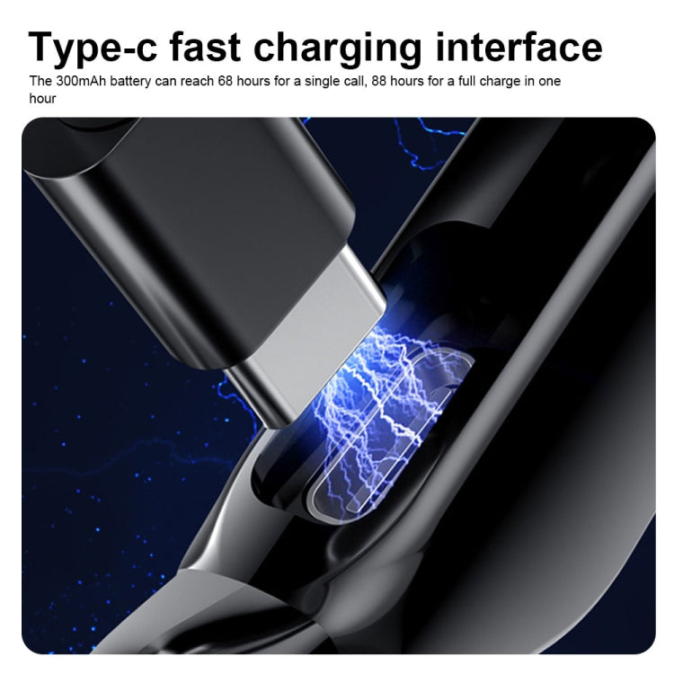 V19 Bone Conduction Digital Display Stereo Hanging Ear Sports Bluetooth Headset(Blue) - Bluetooth Earphone by PMC TechLife | Online Shopping South Africa | PMC TechLife