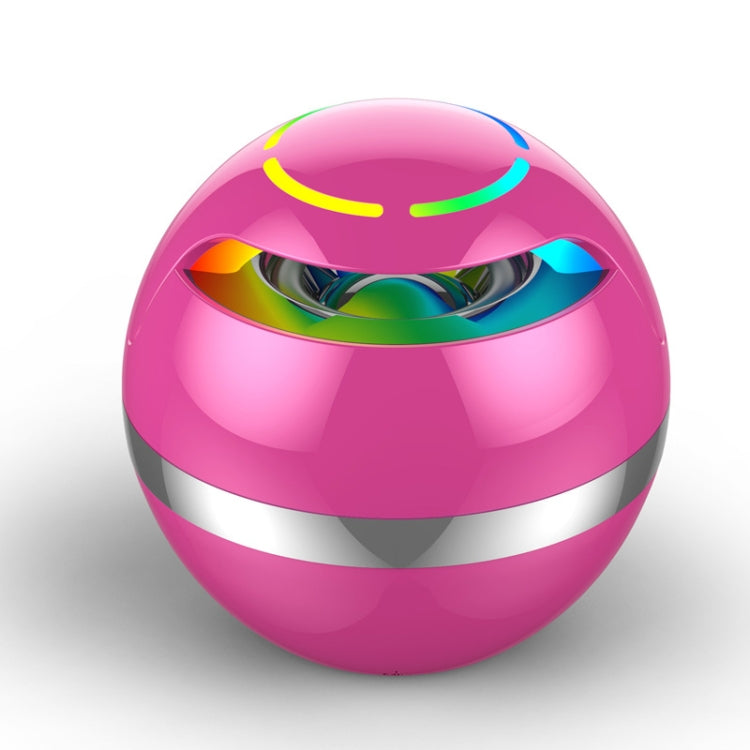 GS009 Bluetooth 4.2 Round Ball Small Speaker With Colorful Light Support TF Card / FM(Pink) - Desktop Speaker by PMC TechLife | Online Shopping South Africa | PMC TechLife | Buy Now Pay Later Mobicred