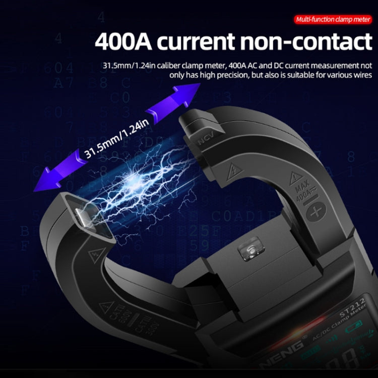 ANENG Large Screen Multi-Function Clamp Fully Automatic Smart Multimeter, Specification: ST211 Black - free shipping - PMC TechLife - Order now!